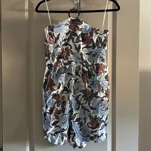 Old Navy blue halter romper with pockets